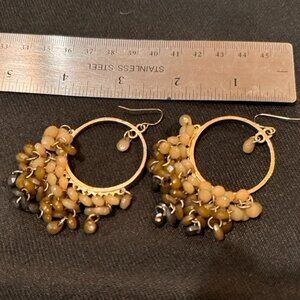 Ombre beaded hoop earrings